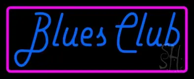 Blues Club Pink Border LED Neon Sign