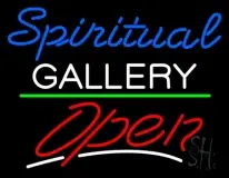 Blue Spritual White Gallery With Open 3 LED Neon Sign
