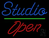 Blue Studio Red Open 2 LED Neon Sign