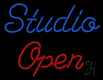 Blue Studio Red Open LED Neon Sign