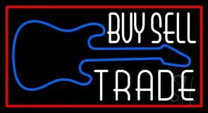 Buy Sell Trade Guitar 2 LED Neon Sign