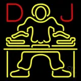 Red Dj Disc Jockey Music LED Neon Sign
