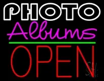 Photo Albums With Open 1 LED Neon Sign