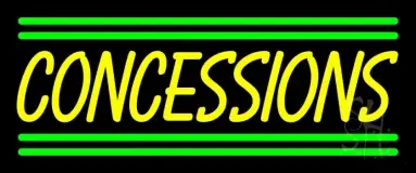 Yellow Concessions Green Line LED Neon Sign