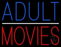 Blue Adult Red Movies LED Neon Sign