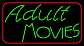 Green Adult Movies LED Neon Sign