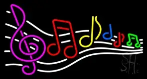 Music Notes 1 LED Neon Sign
