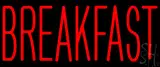 Red Breakfast Block LED Neon Sign