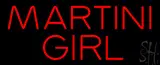 Red Martini Girl LED Neon Sign