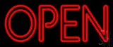 Red Double Stroke Open LED Neon Sign