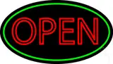 Double Stroke Open Green Oval LED Neon Sign