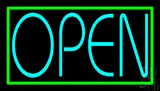 Turquoise Open Green Open LED Neon Sign