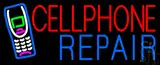 Red Cellphone Blue Repair Logo LED Neon Sign