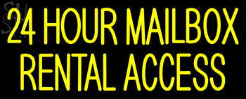 Custom 24 Hour Mailbox Rental Access Neon Sign 1