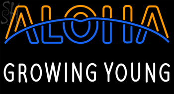 Custom Aloiia Growing Young Logo Neon Sign 1