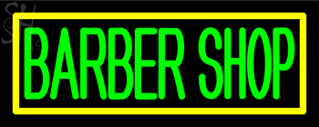 Custom Barber Shop With Border Neon Sign 1
