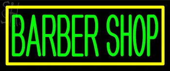Custom Barber Shop With Border Neon Sign 2