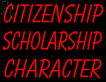 Custom Citizenship Scholarship Character Neon Sign 1