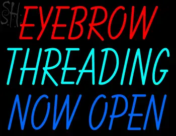 Custom Eyebrow Threading Now Open Neon Sign 3