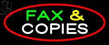 Custom Fax And Copies Neon Sign 4