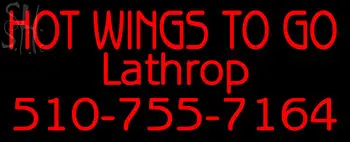 Custom Hot Wings To Go Neon Sign 2