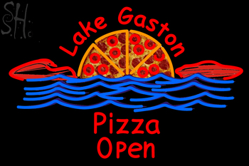 Custom Lake Gaston Pizza Open Neon Sign 1