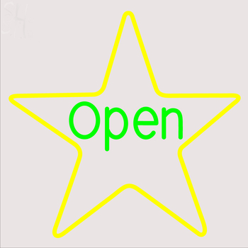 Custom Open Star Neon Sign 1