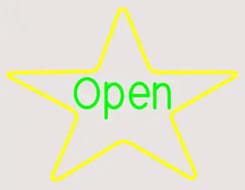 Custom Open Star Neon Sign 2