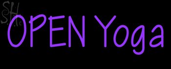 Custom Open Yoga Logo Neon Sign 3