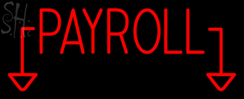 Custom Payroll With Red Arrow Neon Sign 4