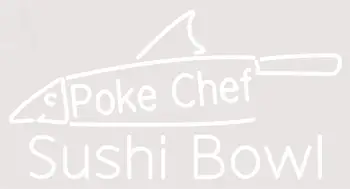 Custom Poke Chefc Sushi Bowl Neon Sing 2