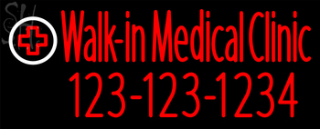 Custom Rick Virk Walk In Medical Clinic 123 123 1234 Neon Sign 8
