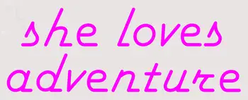 Custom She Loves Adventure Neon Sign 2
