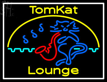 Custom Tomkat Lounge Saxophone Logo Neon Sign 3