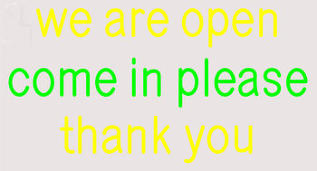 Custom We Are Open Come In Please Thank You Neon Sign 1