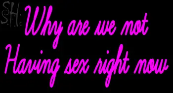 Custom Why Are We Not Having Sex Right Now Neon Sign 5