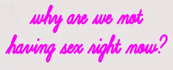 Custom Why Are We Not Having Sex Right Now Neon Sign 3