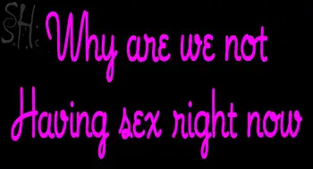 Custom Why Are We Not Having Sex Right Now Neon Sign 6
