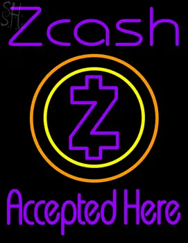 Custom Zcash Accepted Here Neon Sign 9