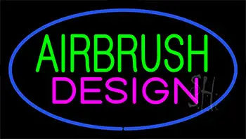 Green Airbrush Design Pink Blue Neon Sign