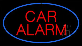 Car Alarm Blue Neon Sign