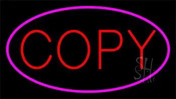Red Copy Pink Neon Sign