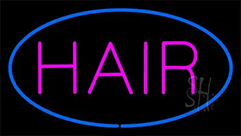 Pink Hair Blue Neon Sign
