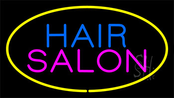 Hair Salon Yellow Neon Sign