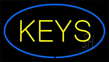 Keys Blue Neon Sign