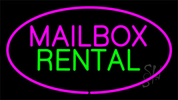 Mailbox Rental Animated Neon Sign
