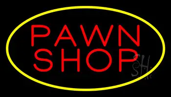 Pawn Shop Yellow Neon Sign