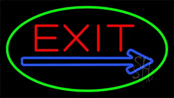 Exit Green Neon Sign