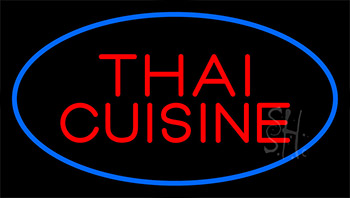 Thai Cuisine Blue Neon Sign