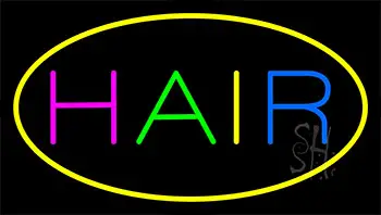 Multicolored Hair Yellow Neon Sign